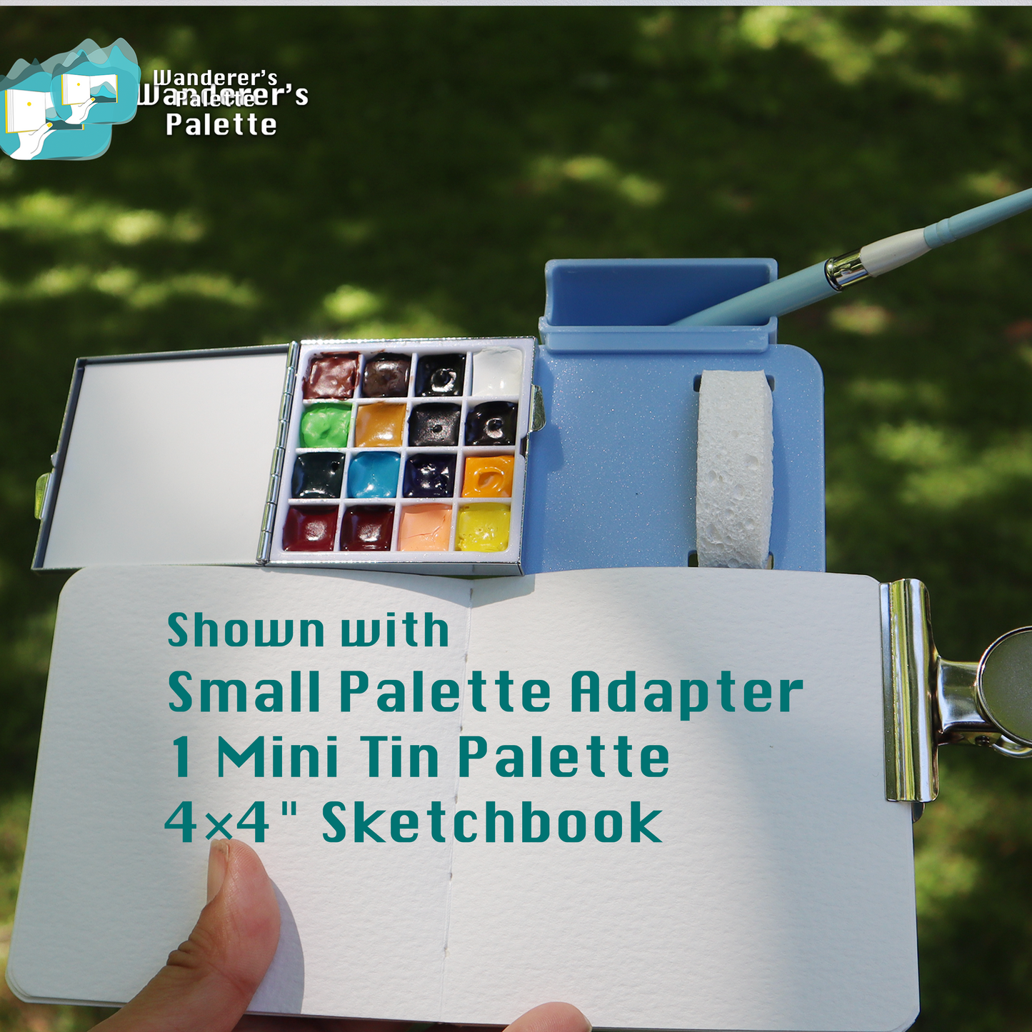 Personalized Plein Air Watercolor Board ｜ Palette Adapter | Choose Your Color & Custom Text ｜ Gift for Artist