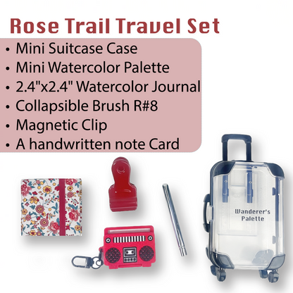 Personalized Mini Notebook Set | Gold Foil Cover, Pocket Journal with Pen & Suitcase Gift Box
